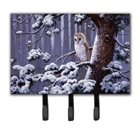 Carolines Treasures Carolines Treasures BDBA0303TH68 Owl on a Tree Branch in the Snow Leash or Key Holder BDBA0303TH68